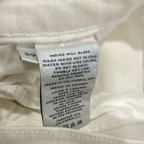 J brand jeans white size 29 mid rise rail - Picture 7 of 9